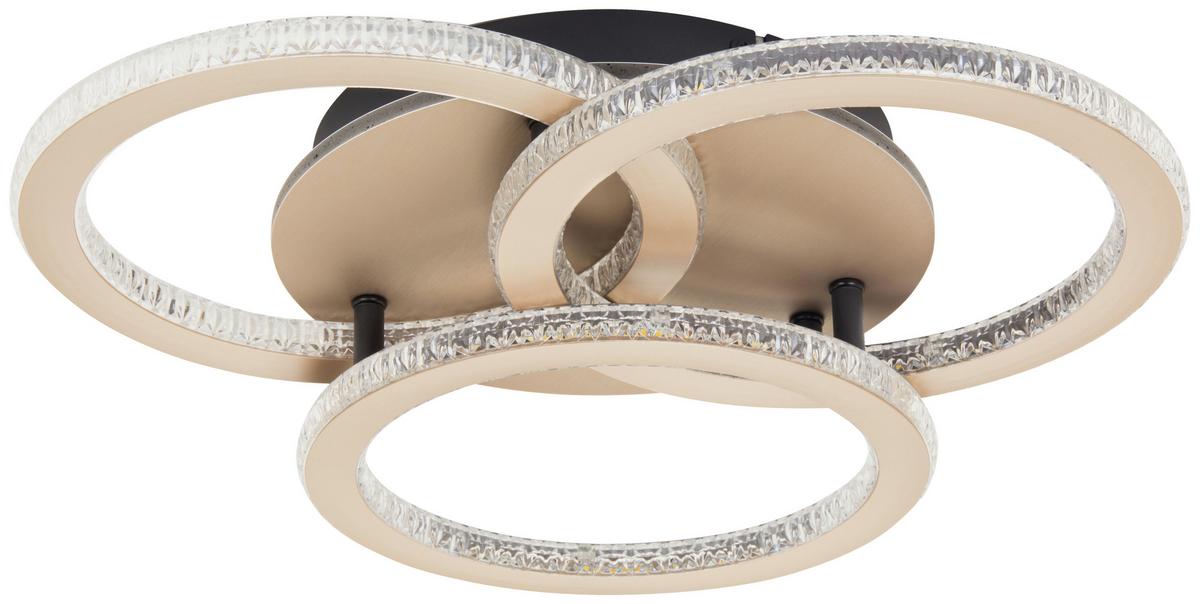 LED-Deckenleuchte, 4000k Zupä - Champagner, MODERN, Kunststoff/Metall (45/45/9cm)