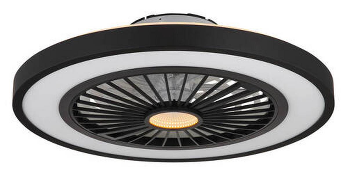 Mennyezeti Ventilátor 03653 - fekete/áttetsző, Konventionell, műanyag/fém (54/15,9cm) - Globo