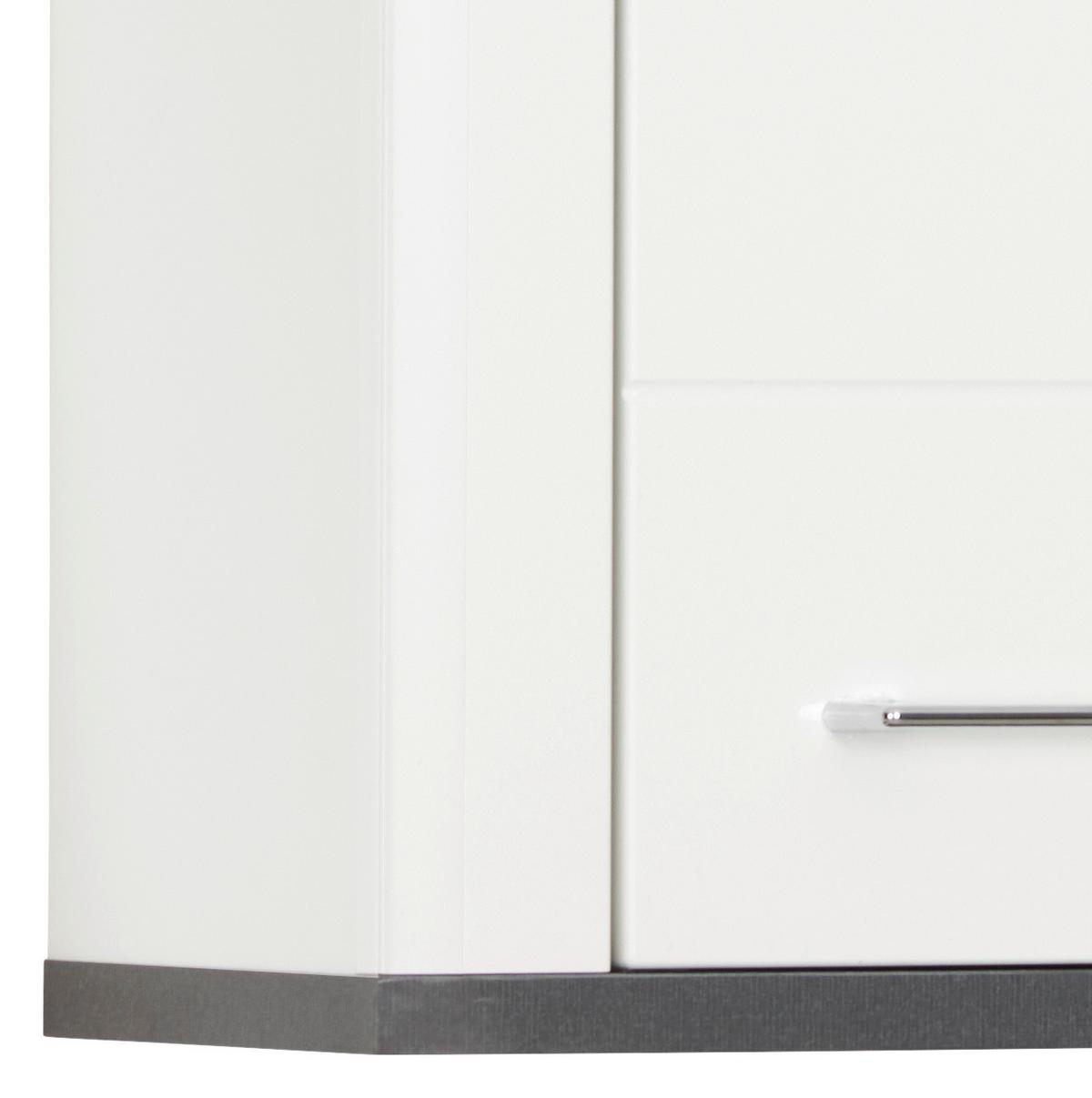 Hängeschrank Mit Soft-close + Led Alassio B: 42,4 Cm, Weiß - Weiß, MODERN, Holzwerkstoff (42,4/79/22cm) - Luca Bessoni