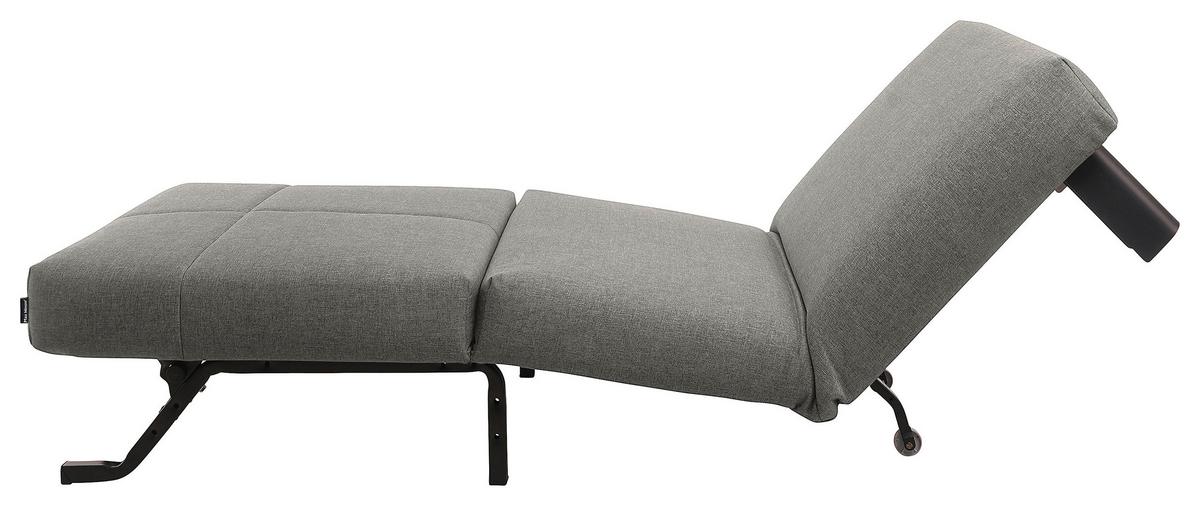 Schlafsessel Columbus Hellgrau inkl. Zierkissen - Hellgrau/Schwarz, Design, Textil (85/85/100cm) - Max Winzer