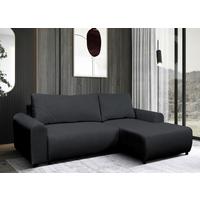 Ecksofa Velo Schwarz S: 250x160 cm - Schwarz, Design, Textil (250/160cm) - MID.YOU
