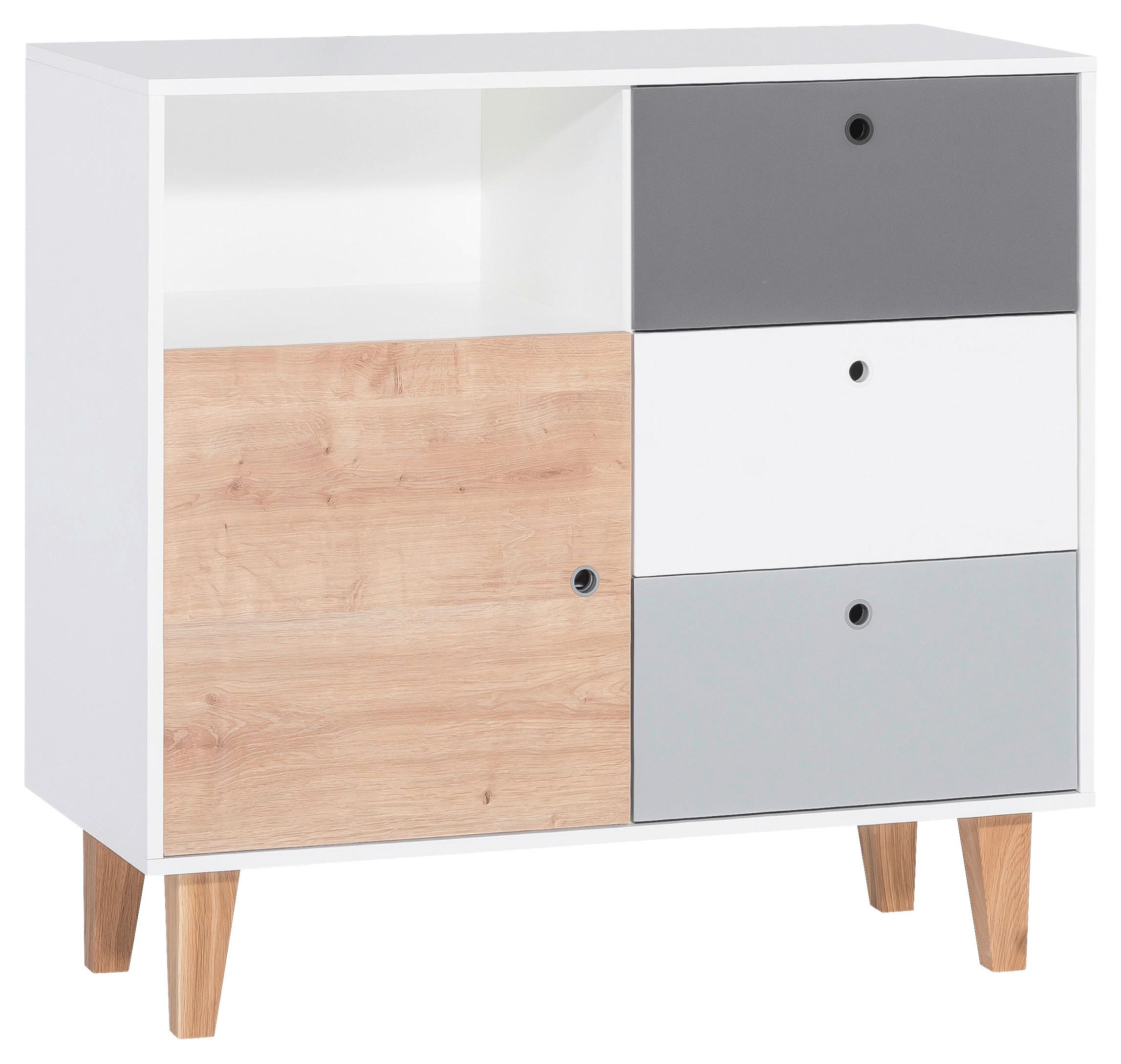 Kommode Concept - Eichefarben/Graphitfarben, MODERN, Holz/Holzwerkstoff (103,5/96,5/45cm) - MID.YOU