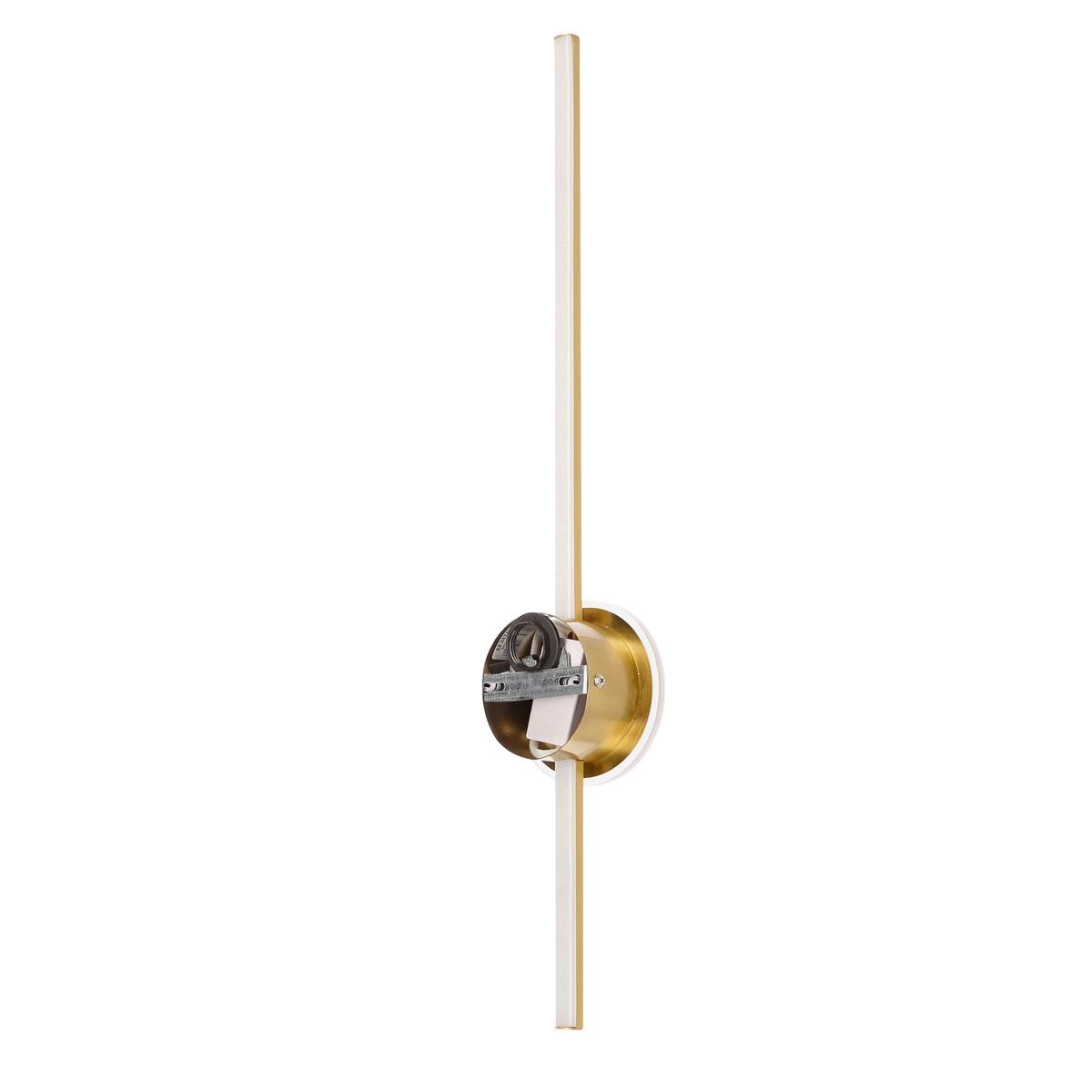LED-Wandleuchte 22-35738 Batuta 2 - Messingfarben/Weiß, Design, Kunststoff/Metall (65/6/12cm)