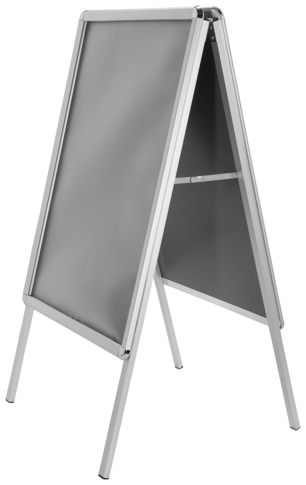 Plakatständer Agenda Ii - Silberfarben, Basics, Metall (62,5/115,5/61cm) - MID.YOU