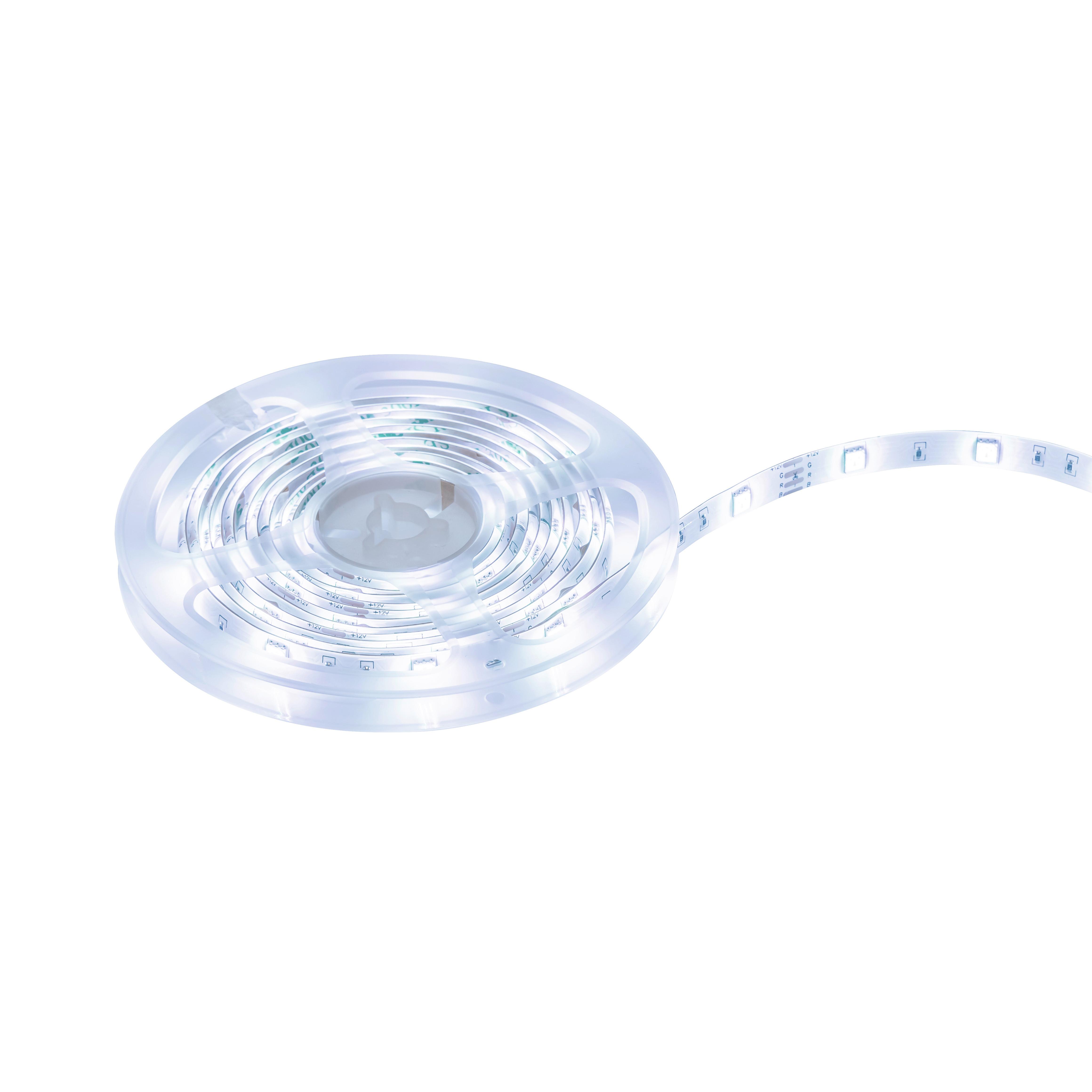 Led Díszlámpa Thore Kb. 300cm - fekete/fehér, Modern, műanyag (300cm) - Luca Bessoni