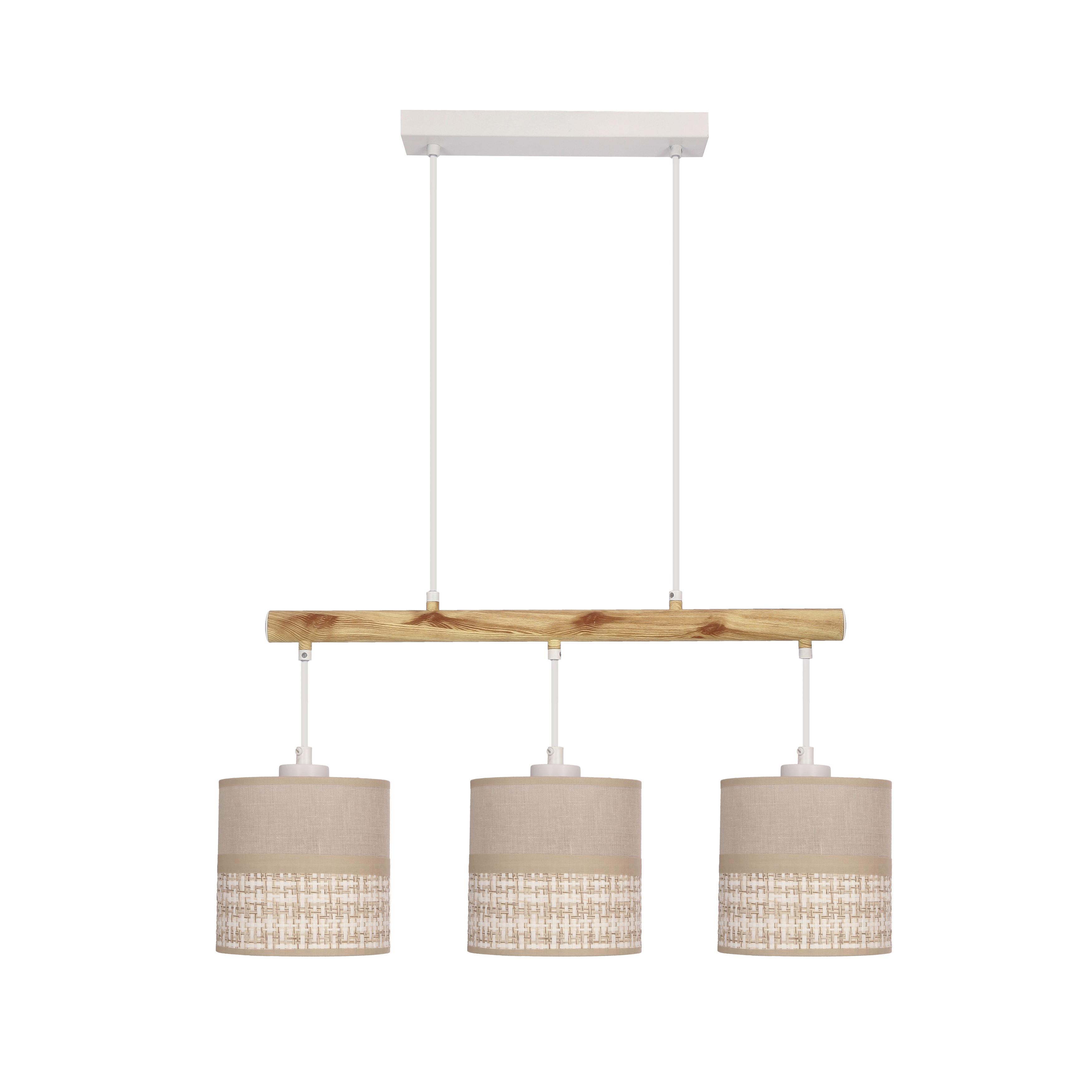 Hängeleuchte 33-31594 Izotto - Beige/Weiß, Basics, Kunststoff/Metall (64/15cm)