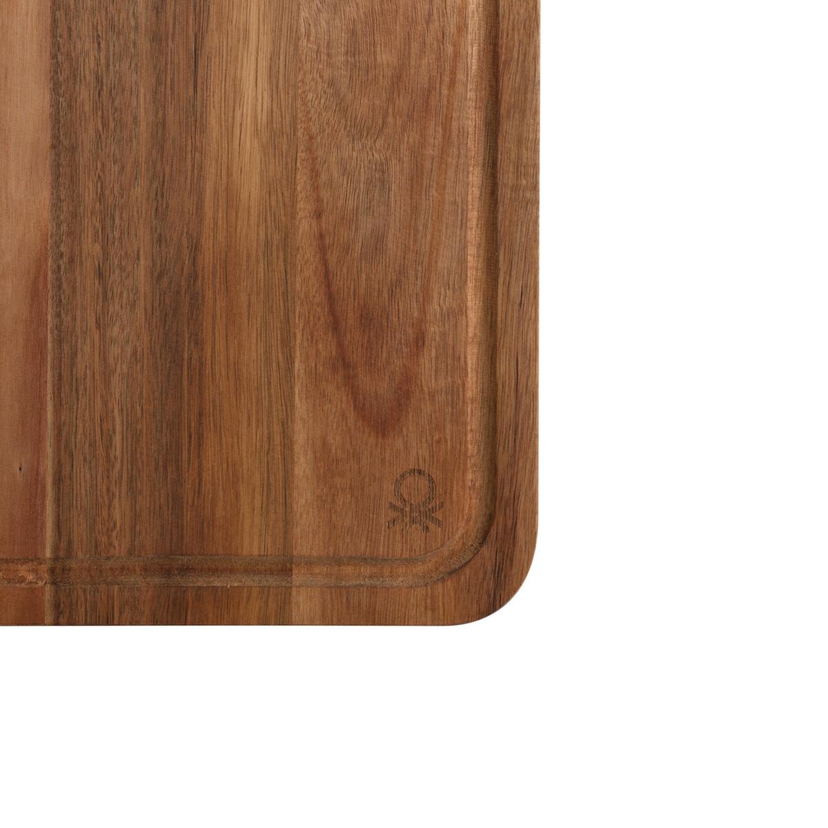 Schneidebrett Aus Holz + Griff Rainbow L/b: Ca. 34/24 Cm - Akaziefarben, Basics, Holz/Kunststoff (34.2/24.5/11.5cm) - Benetton