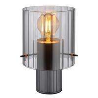 Tischleuchte 15904ts - Dunkelgrau, Design, Glas/Metall (14/22cm) - Globo