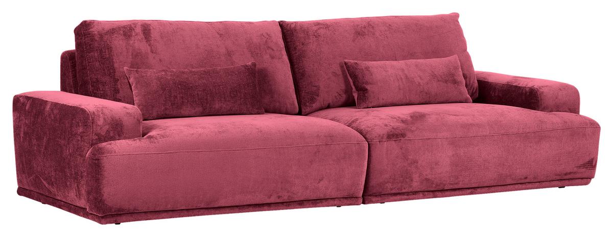 Bigsofa Mezino B: 282 cm Bordeaux Chenille - Bordeaux/Schwarz, KONVENTIONELL, Textil (282/73/115cm) - MID.YOU