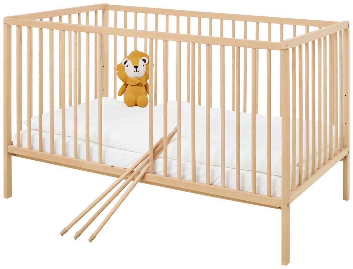 Gitterbett 111038 Hanna - Buchefarben, Natur, Holz (144/75/85cm) - Pinolino