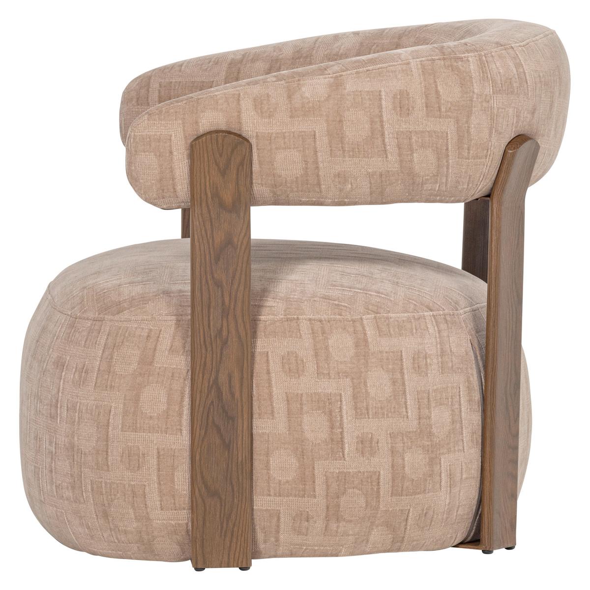SESSEL Foon Sandfarben B: 82cm - Sandfarben/Schwarz, MODERN, Holz/Textil (82/78/73cm) - Livetastic