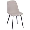 Vierfußstuhl Mona Leinenoptik Beige - Beige/Schwarz, MODERN, Holz/Textil (44/87/56cm)