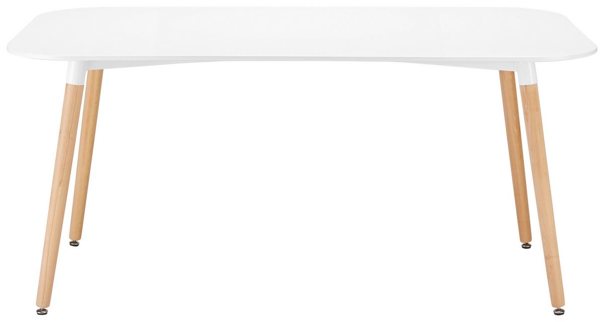 Jídelní stůl Anouk 160x90 cm - bílá/barvy buku, Moderní, dřevo/kompozitní dřevo (160/90/75cm) - Modern Living