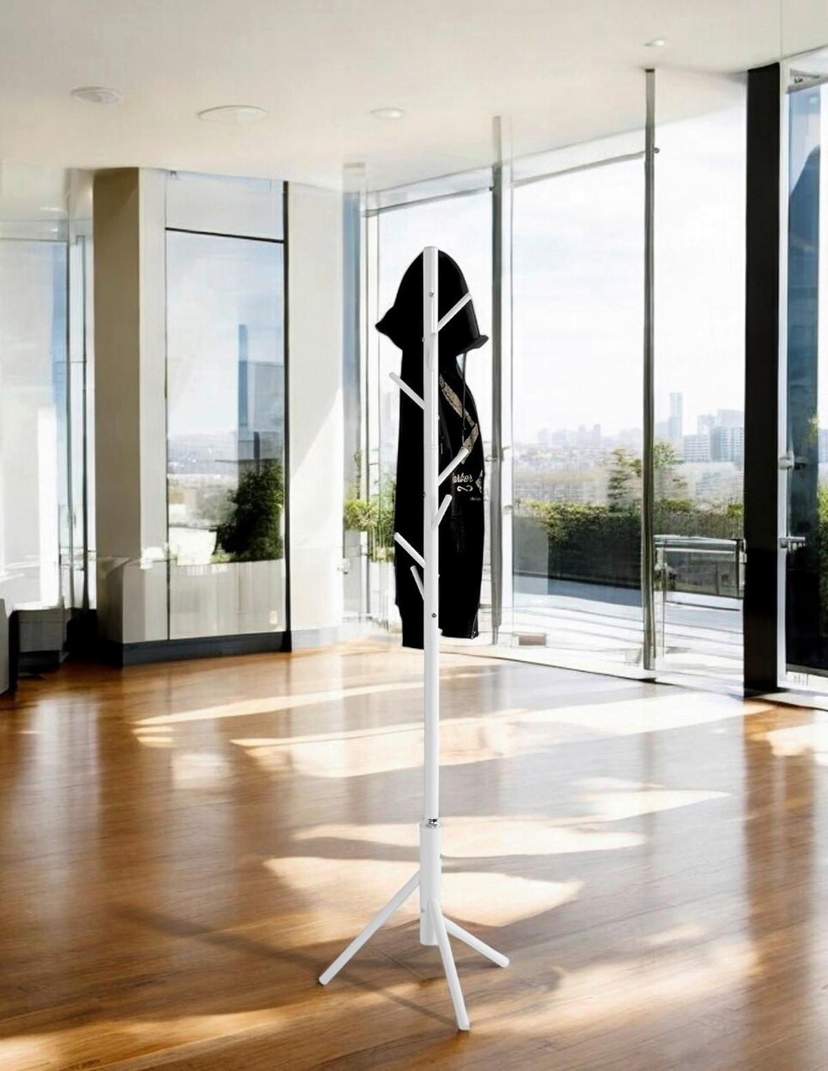 ŠATNÍ STOJAN NADJA 52326 - bílá, Moderní, kov (48/173/48cm)