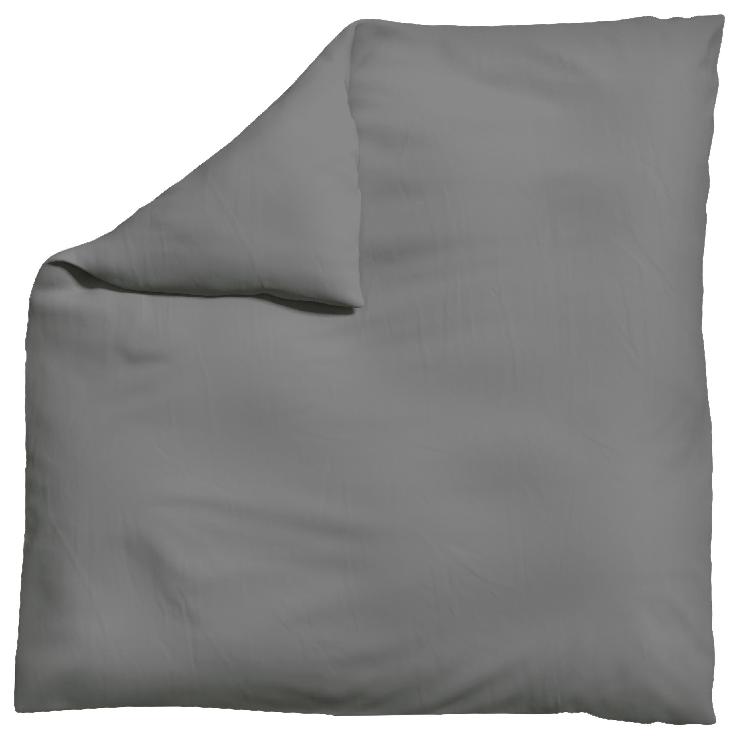Bettdeckenbezug Knitted Jersey 200x200cm Grau - Grau, Basics, Textil (200/200cm) - Schlafgut