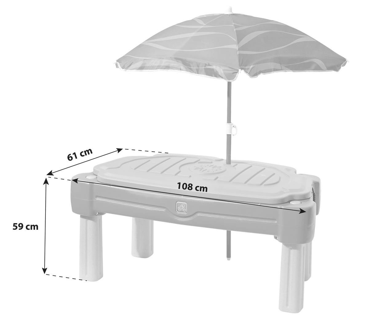 Hrací stolík CASCADING COVE - modrá/zelená, Modern, plast (108/58,5/61cm)