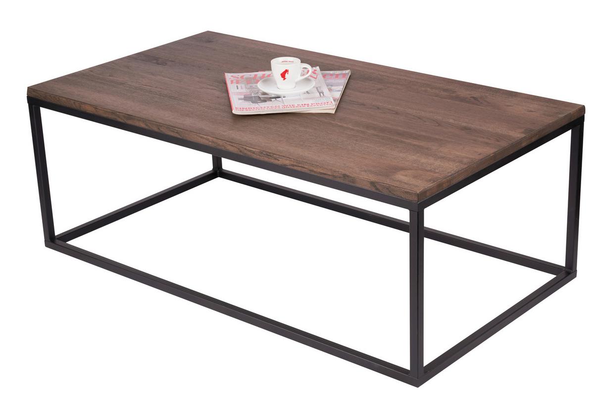 Couchtisch Jonas Schwarz/Eiche dunkel L: 110cm - Eiche dunkel/Schwarz, Natur, Holz/Metall (110/40/60cm)