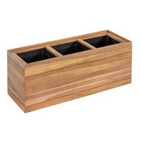 BLUMENKASTEN AKAZIE KÜBEL BRAUN - Mokka, Basics, Holz (84/30/35cm) - Prestige Home