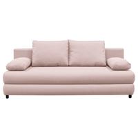 Schlafsofa Mela Rosa B: 200 cm - Schwarz/Rosa, Design, Textil (200/88/87cm) - P & B
