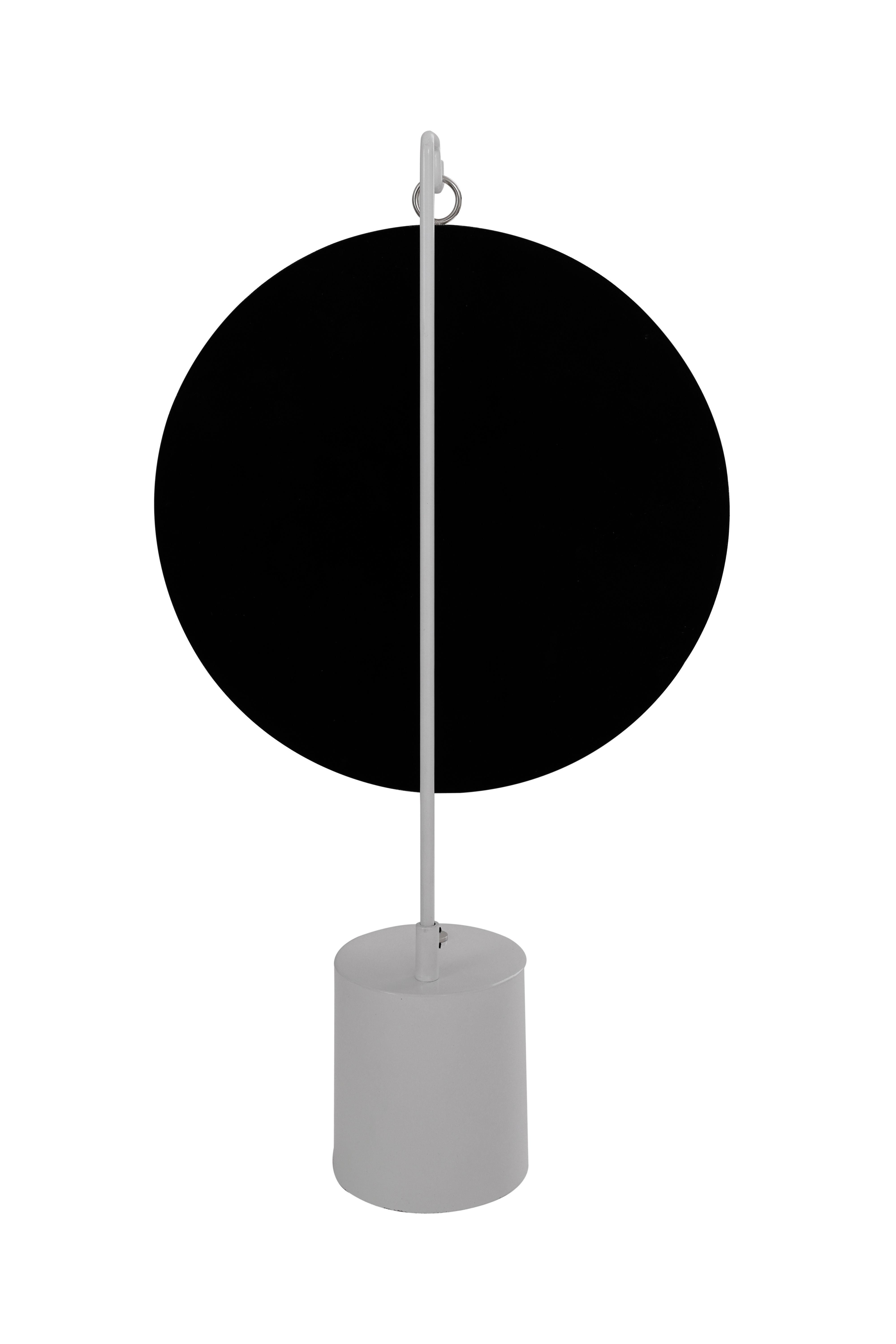 Tischspiegel Eleganca Silberfarben/Weiß H: 75 cm - Silberfarben/Weiß, LIFESTYLE, Glas/Metall (41/75/14cm)
