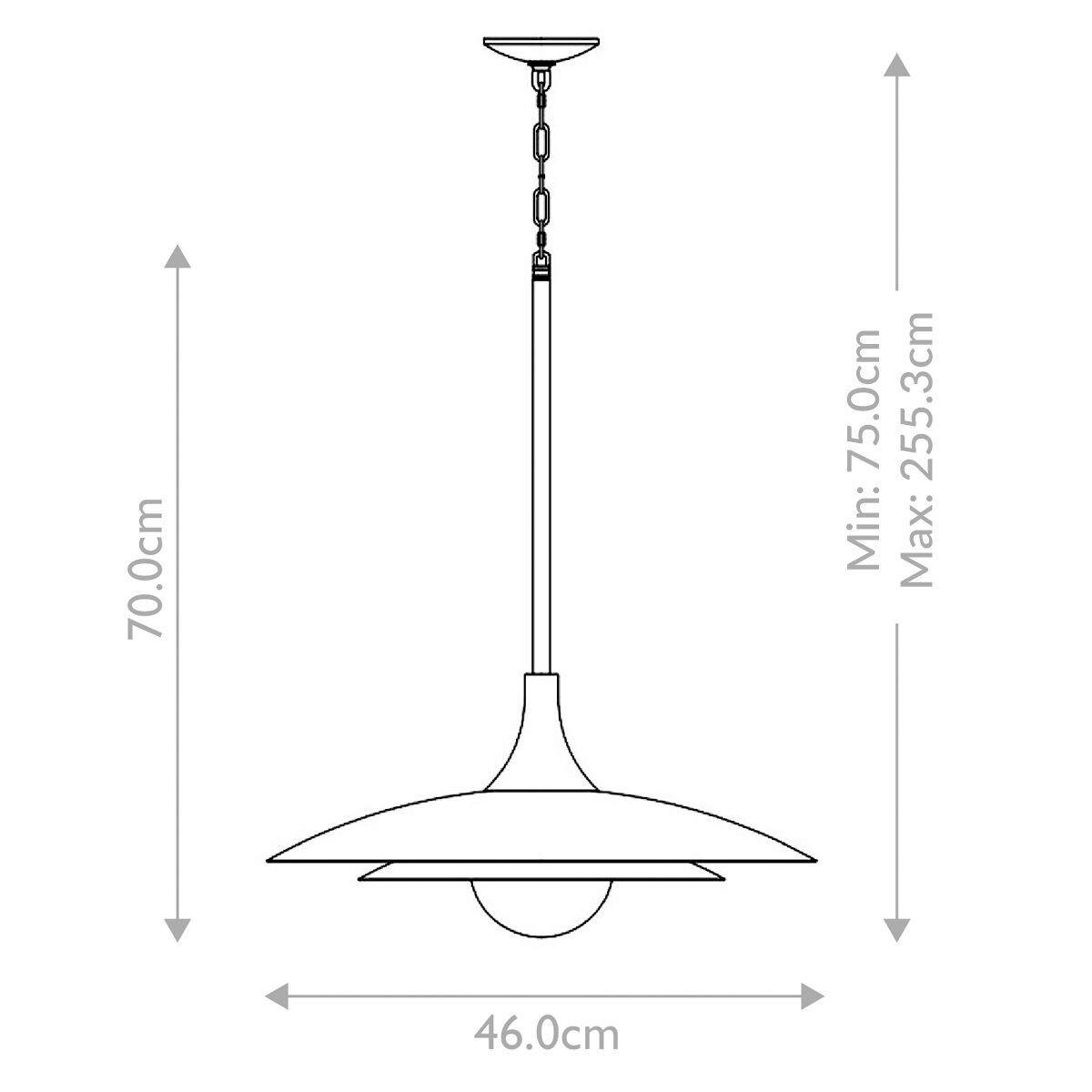 Led Függeszték Qn-Welsh-P-Bk - többszínű, Konventionell, üveg/fém (46/75cm) - Elstead Lighting