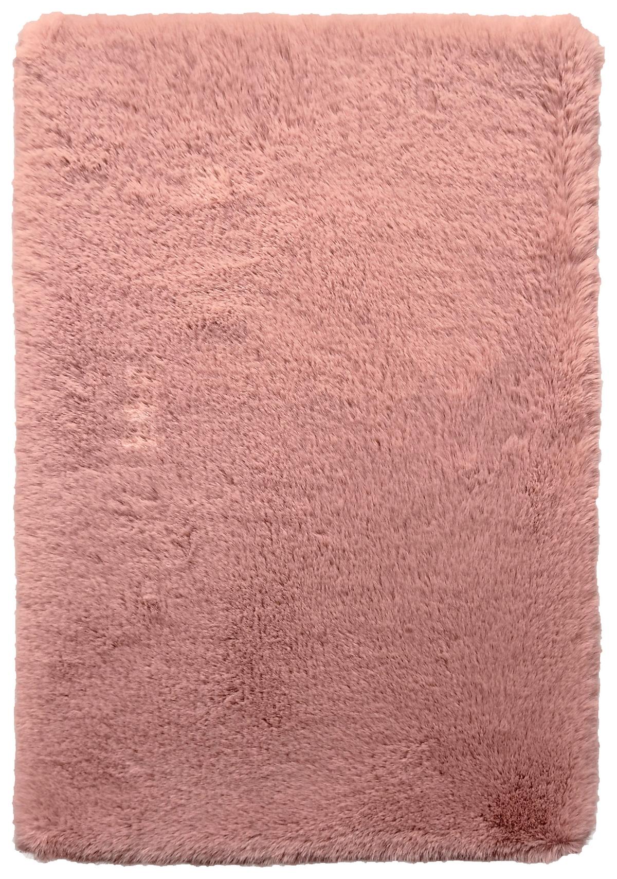 UMĚLÁ KOŽEŠINA Caroline 3, 160/220cm, růžová - starorůžová, textil (160/220cm) - Mömax