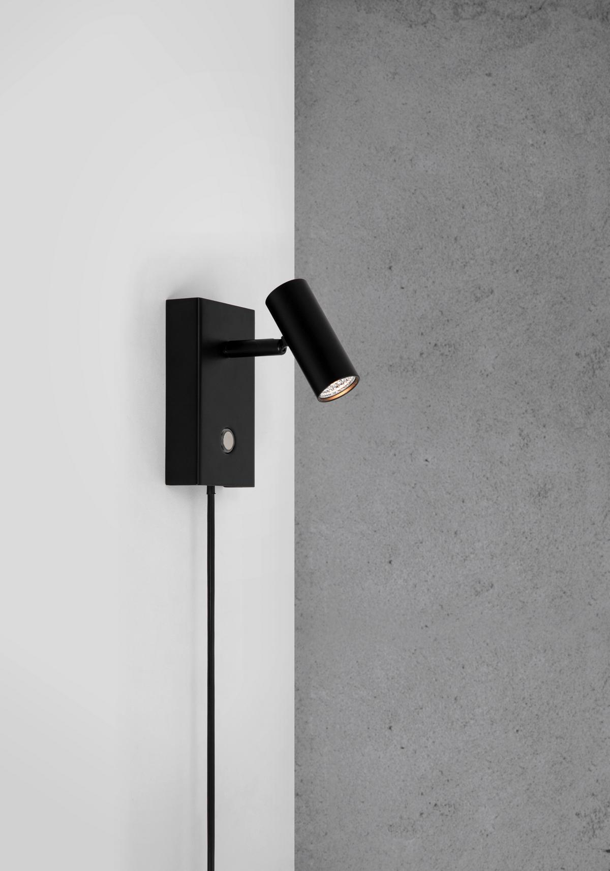 Wandleuchte Omari Schwarz B: 7 cm - Schwarz, Design, Metall (7/12/12cm) - Nordlux