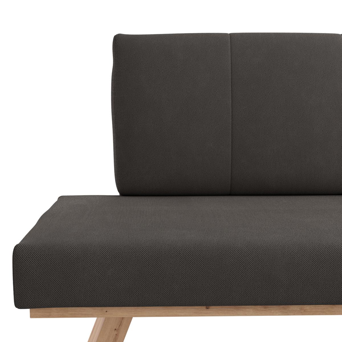 Eckbank Emma Ii Webstoff Anthrazit, B: 185 Cm - Eichefarben/Anthrazit, KONVENTIONELL, Holzwerkstoff/Textil (185/150cm)