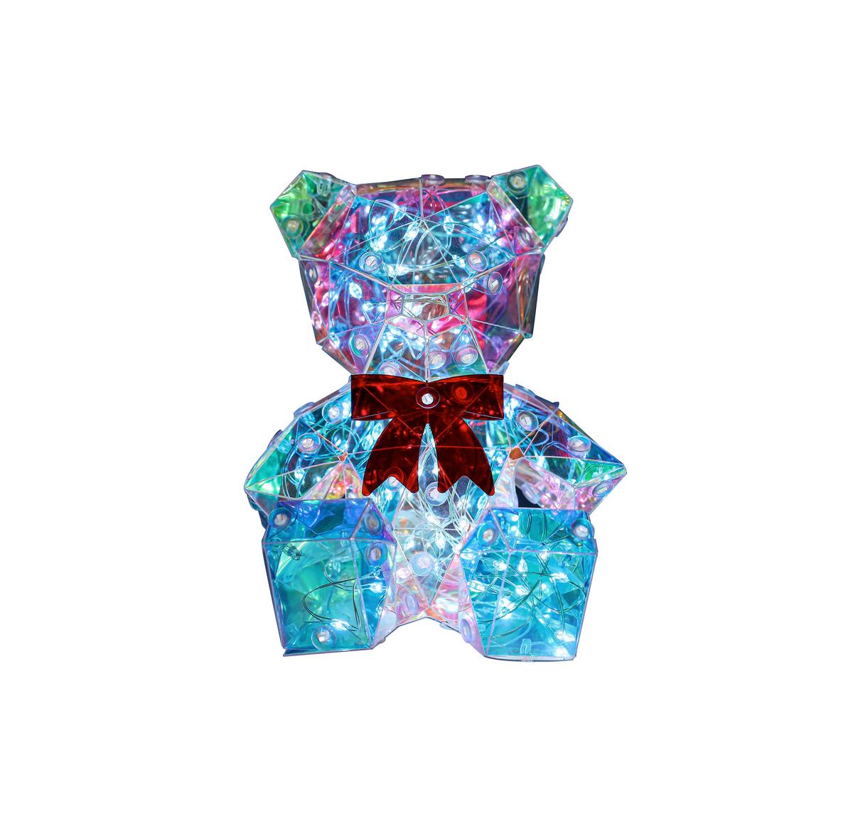 LED-Dekoleuchte Carolina - Transparent/Rot, Basics, Kunststoff (11,5/11/13,5cm) - Luca Bessoni