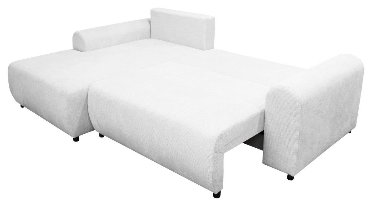 Ecksofa Velo Creme S: 160x250 cm - Creme/Schwarz, Design, Textil (160/250cm) - MID.YOU