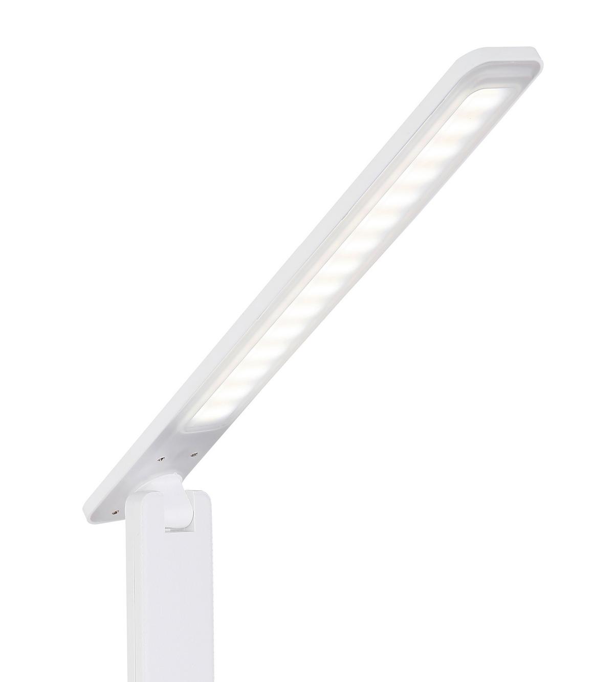 LED-Tischlampe dimmbar Opal/Weiß Touch - Opal/Weiß, Design, Kunststoff (28,5/11,5/56,5cm) - Globo