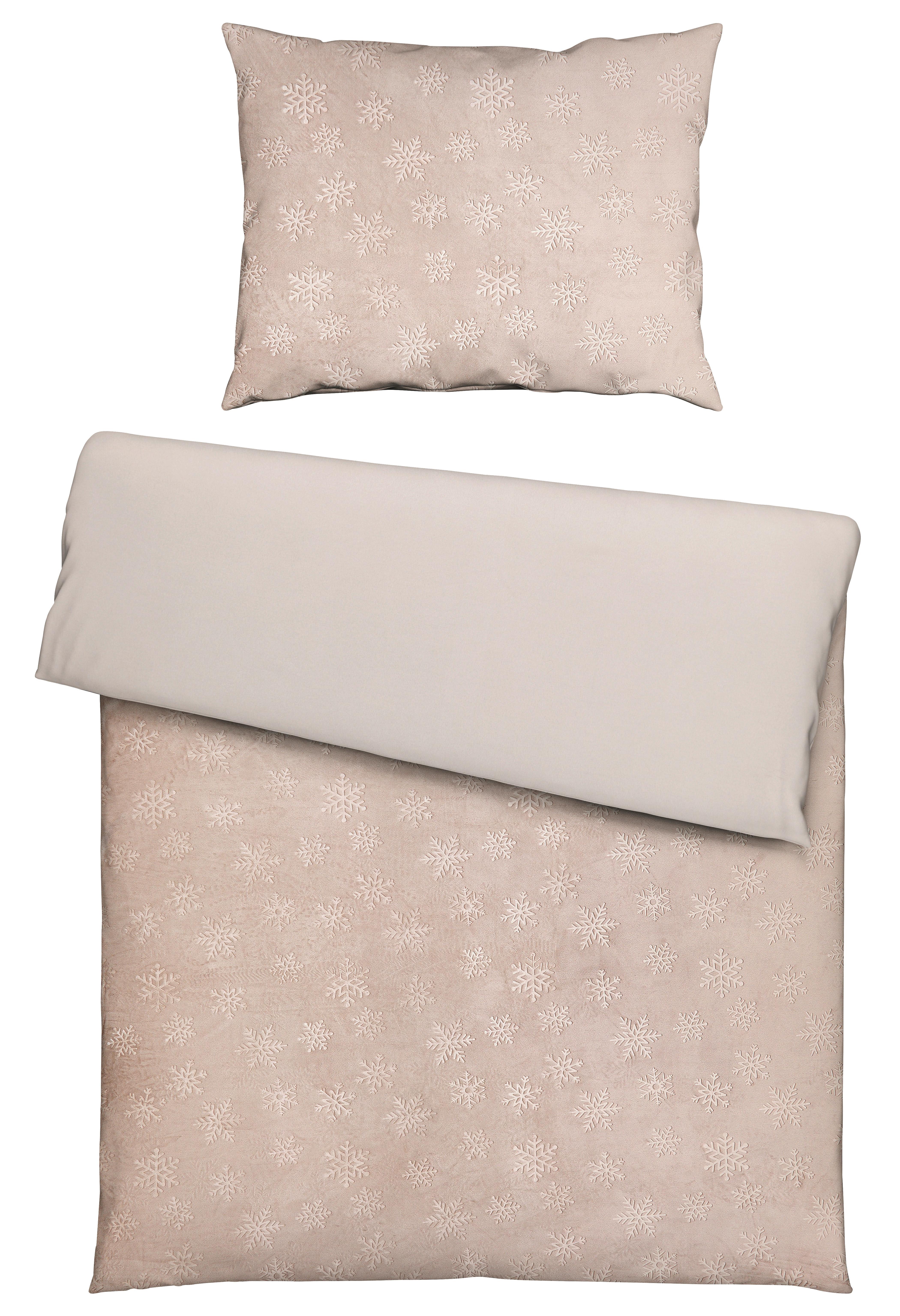 POSTEĽNÁ BIELIZEŇ SNOWFLAKES - béžová, textil (140/200cm) - Mömax