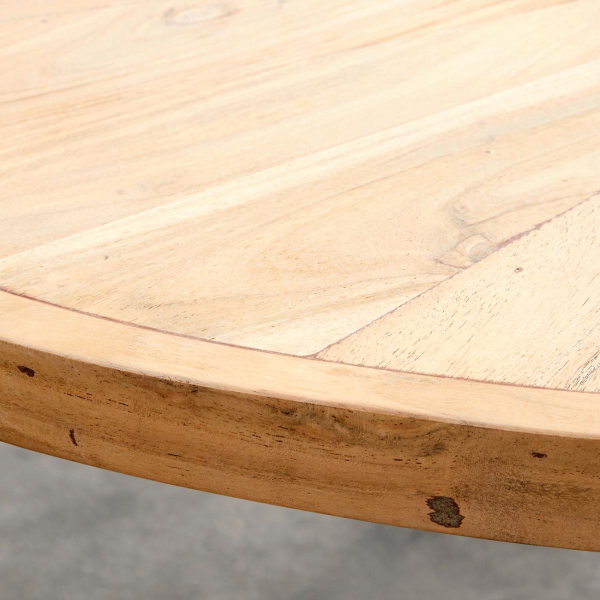 Jedálenský stôl ORBIT akácia masív 180x100cm - čierna/farba akácie, Design, kov/drevo (180/76/100cm) - Zandiara