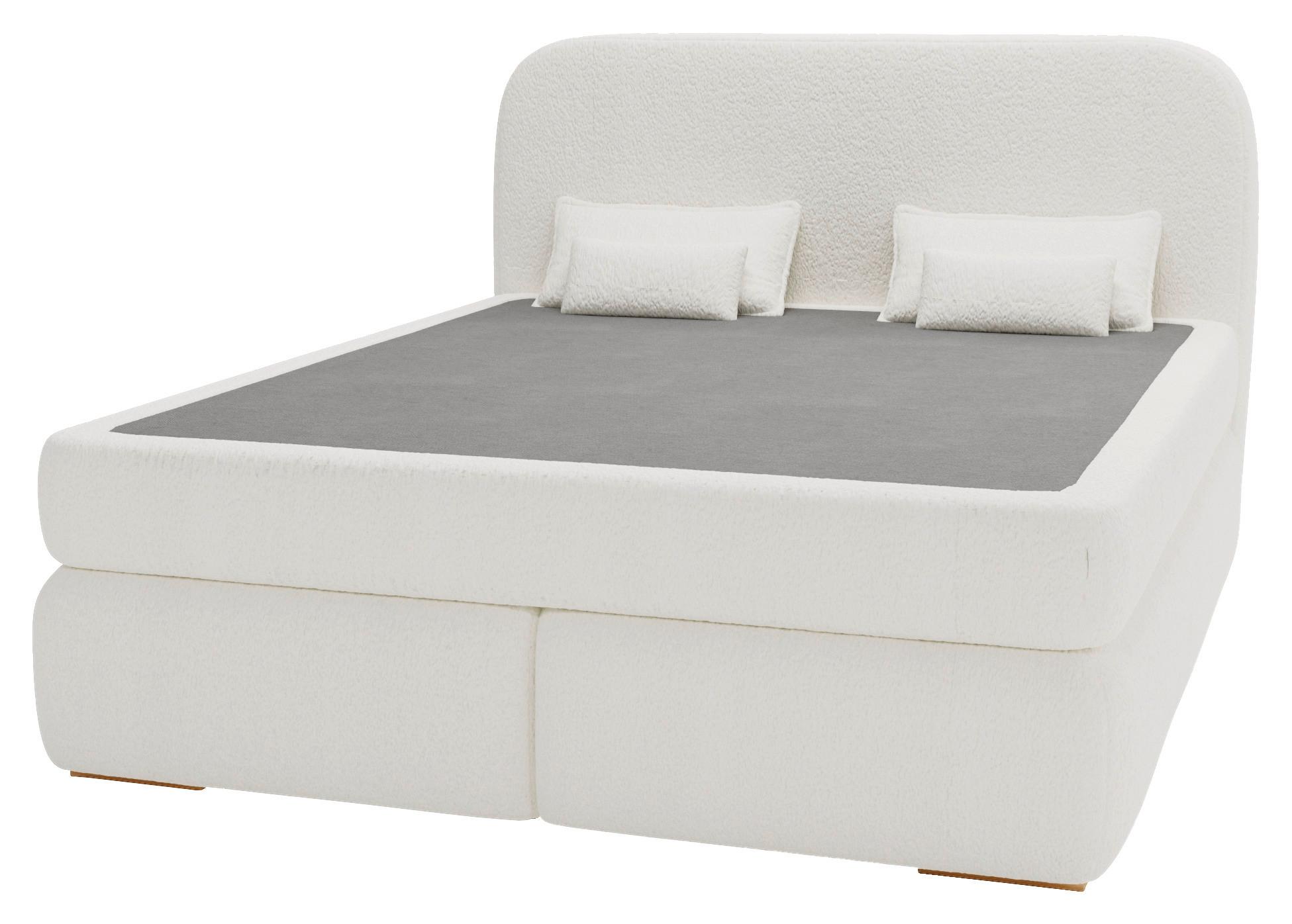Boxspringbett Isla Beige - Beige/Buchefarben, Basics, Holz/Holzwerkstoff (180/200cm) - Livetastic