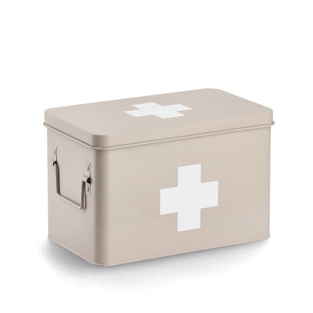 Medizinbox Beige B: 32 cm - Beige, Basics, Metall (32/20/21cm) - Zeller Present