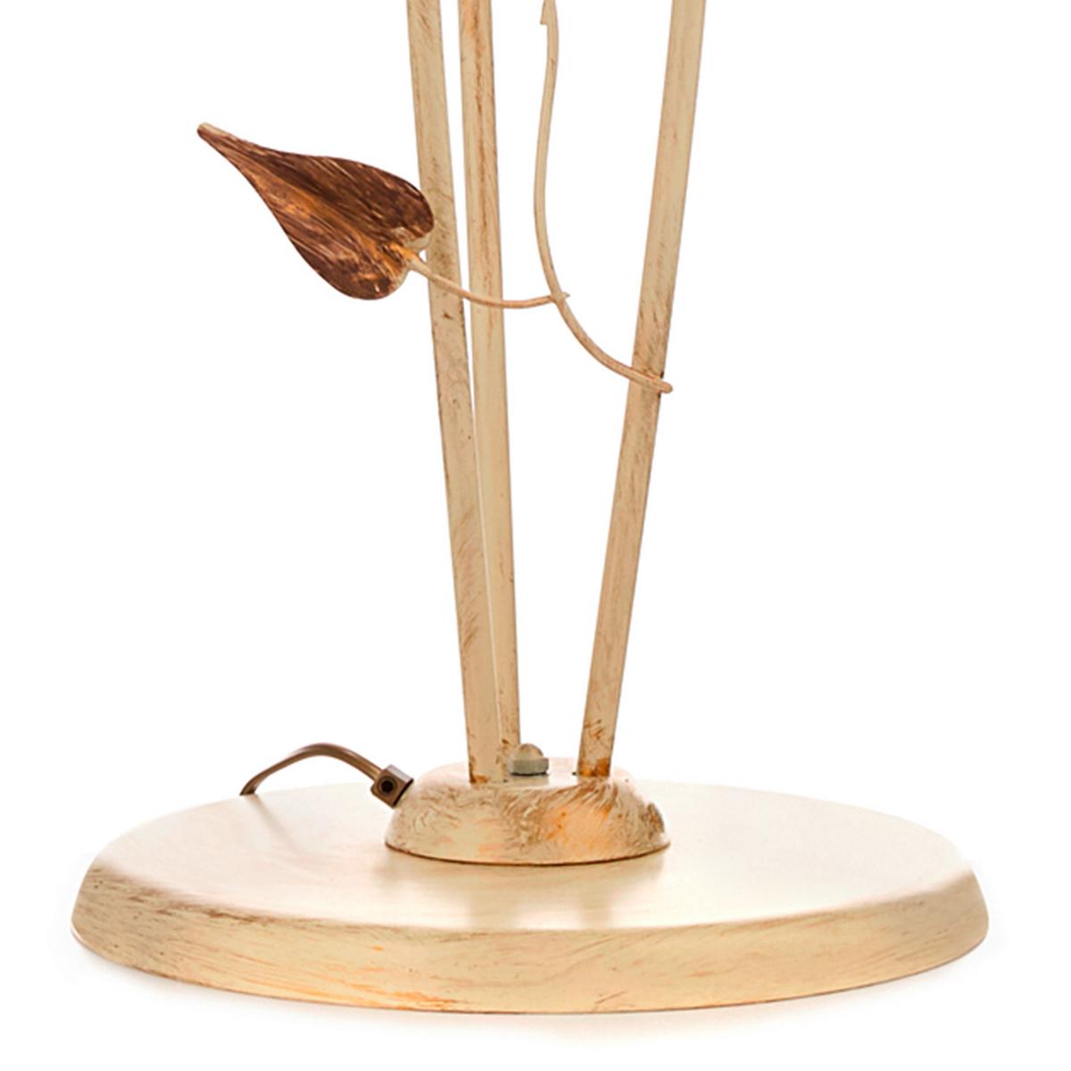 Stehleuchte 4647/Pt3 - Beige/Weiß, Natur, Glas/Metall (55/55/175cm)