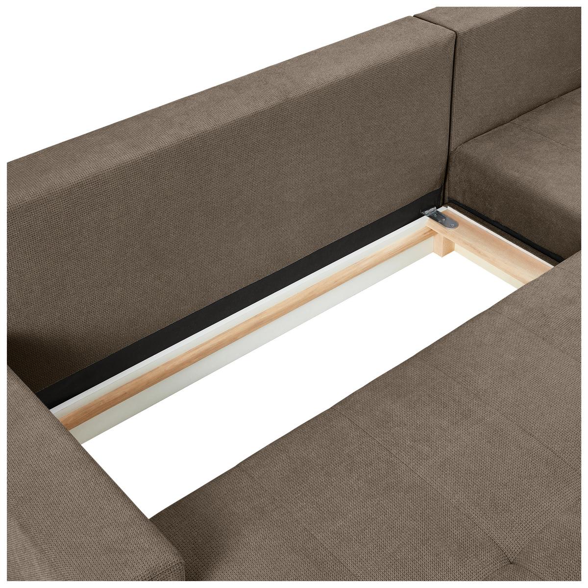 Ecksofa Boston, Braun S: 157x231 cm - Schwarz/Braun, KONVENTIONELL, Textil (157/231cm) - P & B