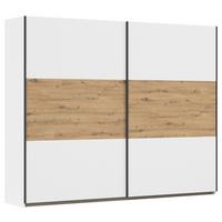 Schwebetürenschrank Neo Weiß Eiche Artisan Dekor - Weiß/Eiche Artisan, MODERN, Holzwerkstoff (261/210/59cm) - Rauch Möbel