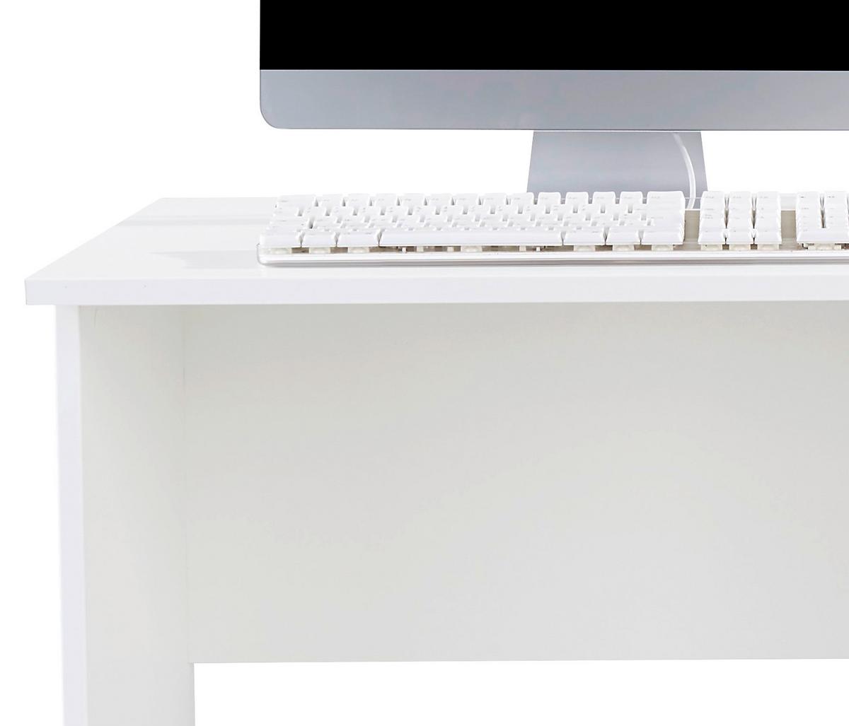 PSACÍ STŮL STAR - bílá/barvy stříbra, Konvenční, kompozitní dřevo/plast (109/60/77cm)