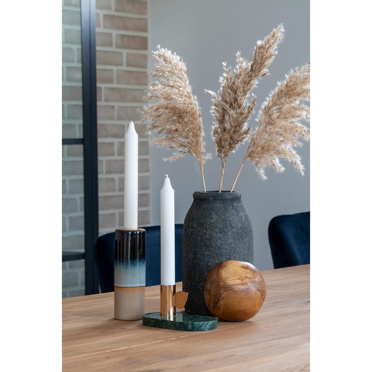 Vase Velas Keramik Grau Rund - Grau, Design, Keramik