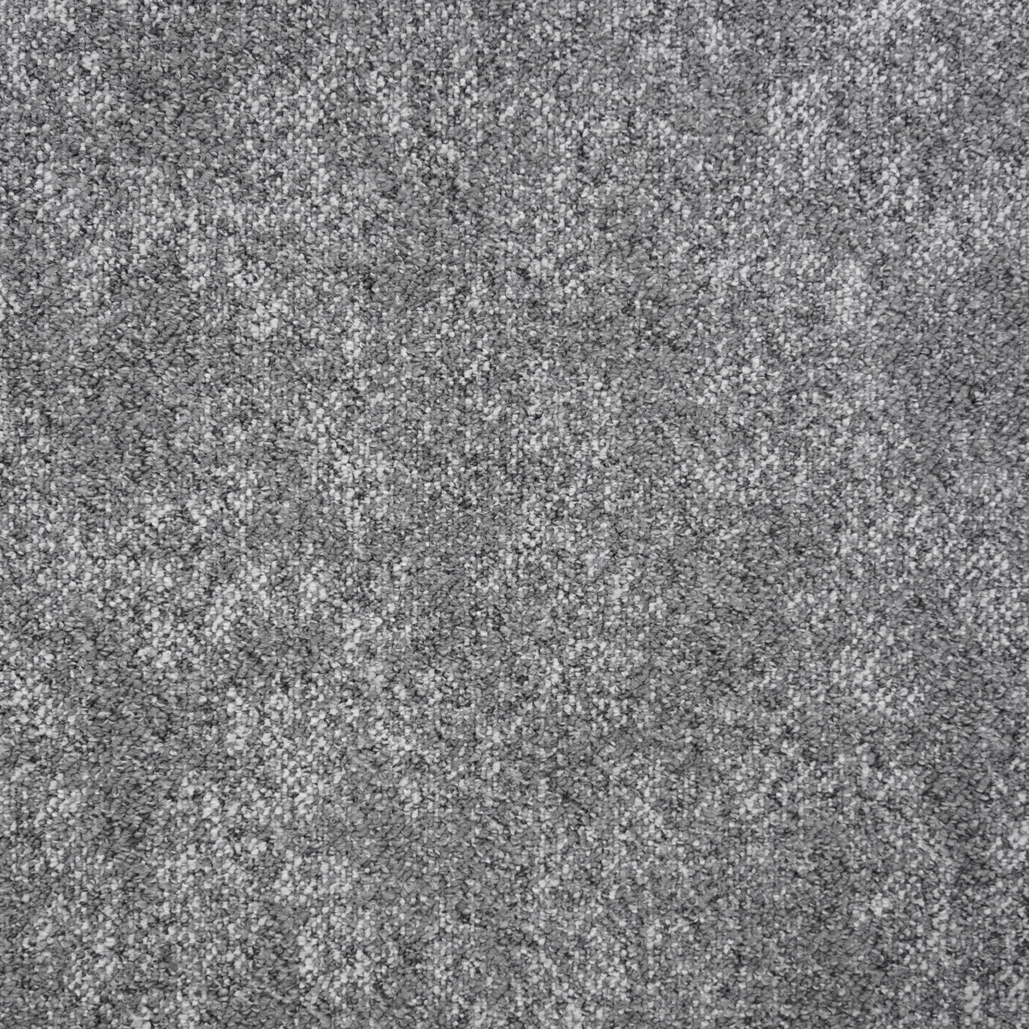 Teppichfliese Hellgrau Marble 50x50 cm Florhöhe 3 mm - Hellgrau, Basics, Textil (50/50cm)