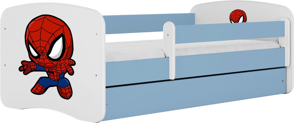 Kinder-/Juniorbett Babydreams Blau/Weiß B: 80cm - Blau/Birkefarben, MODERN, Holz/Holzwerkstoff (80/160cm) - MID.YOU