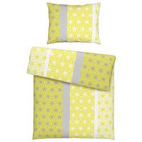 POSTEĽNÁ BIELIZEŇ Selma, 140/200cm - žltá/sivá, Konventionell, textil (140/200cm) - Based