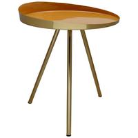 Beistelltisch Morrisson 625 Goldfarben/Senfgelb B: 41 cm - Goldfarben/Senfgelb, Design, Metall (41/48,5cm) - Kayoom
