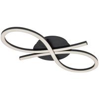 Led Mennyezeti Lámpa Emili - fekete/magasfényű fehér, Modern, műanyag/fém (58/34/5,5cm) - Luca Bessoni