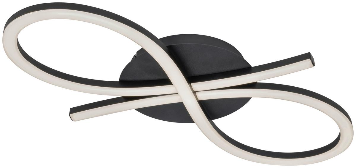 Led Mennyezeti Lámpa Emili - fekete/magasfényű fehér, Modern, műanyag/fém (58/34/5,5cm) - Luca Bessoni