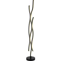 LED stojacia lampa RELO - čierna/opálová, Modern, kov/plast (20/135cm) - Mömax