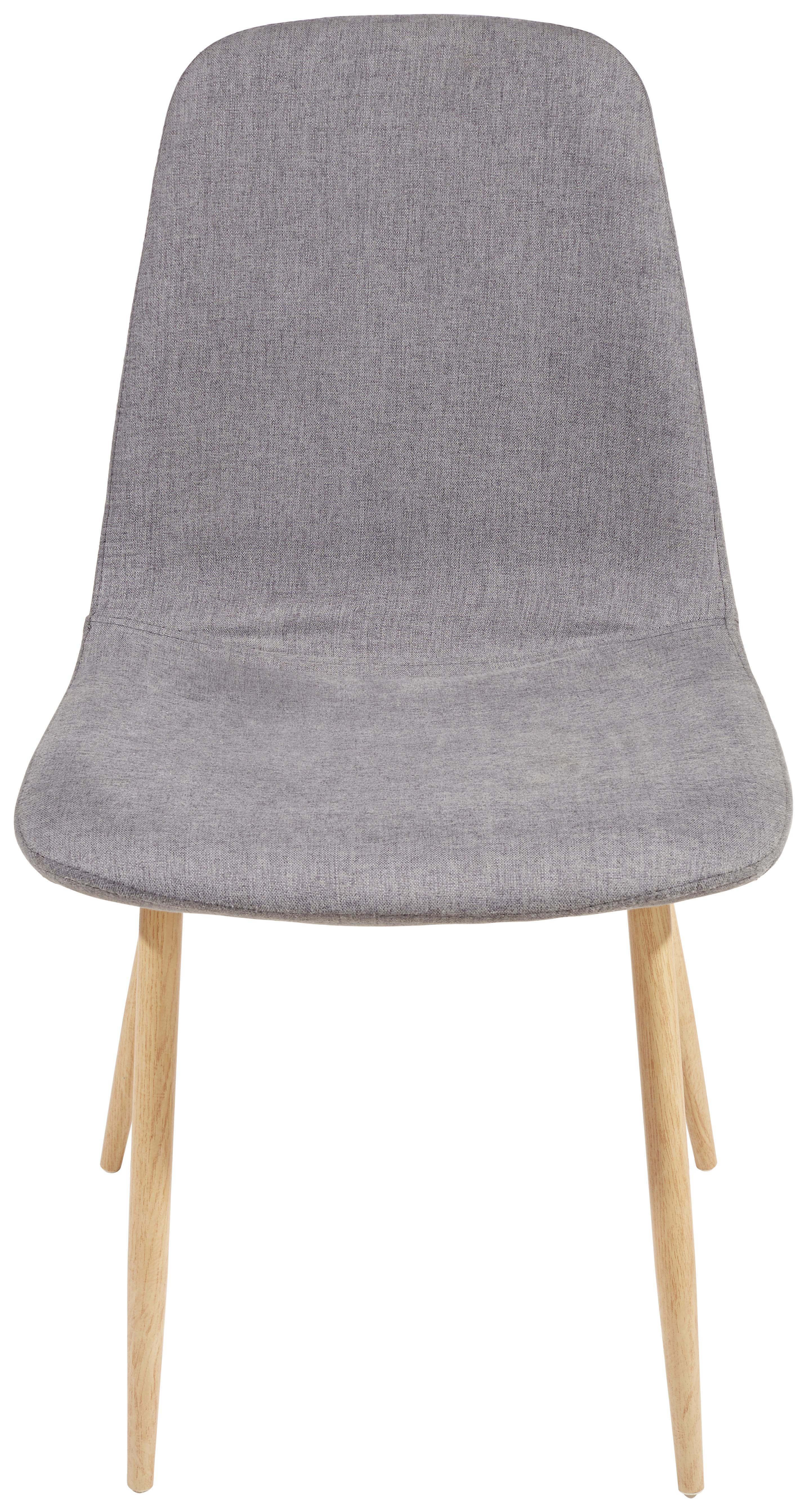 Jedálenská Stolička Svenja, Sivá - sivá/farby duba, Moderný, kov/textil (45,5/86,5/53cm)