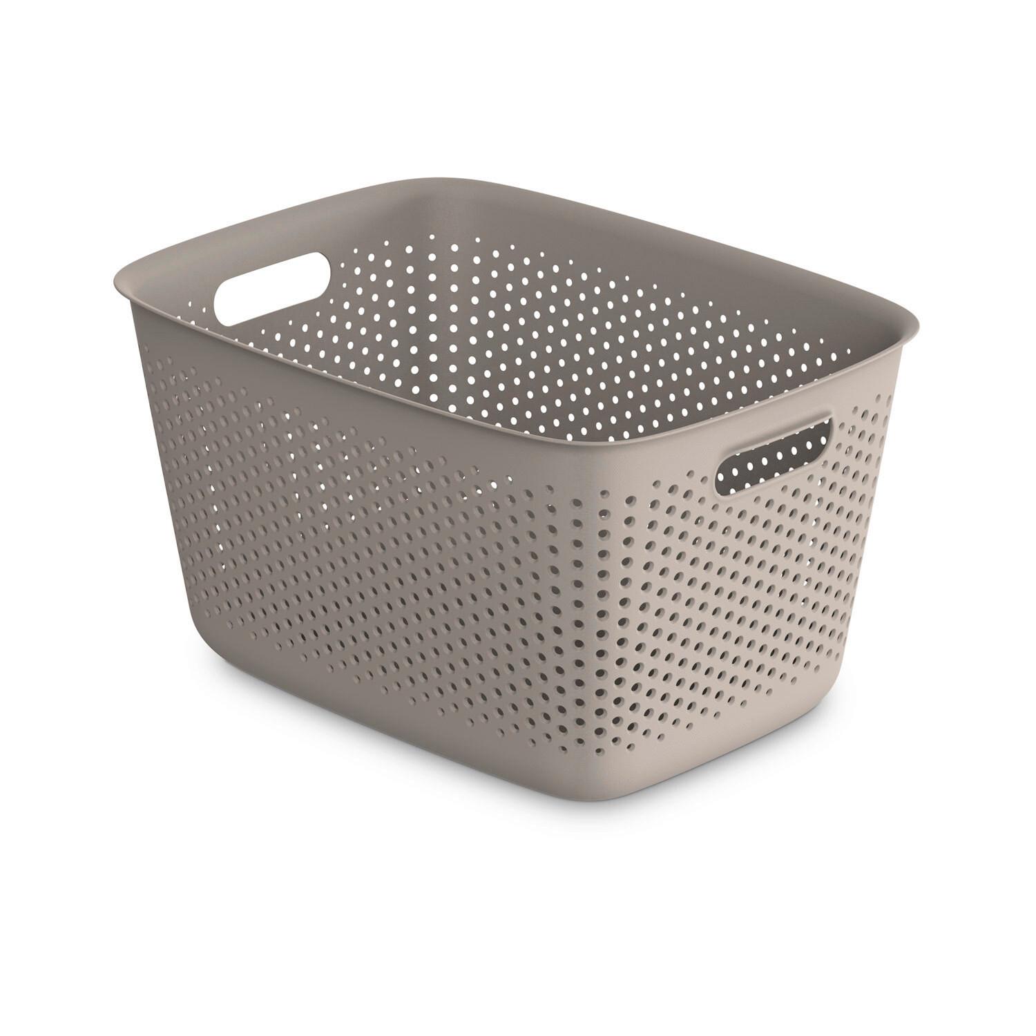Úložný košík MAJA - CA. 17L - taupe, Modern, plast (39/29/22cm) - Mömax