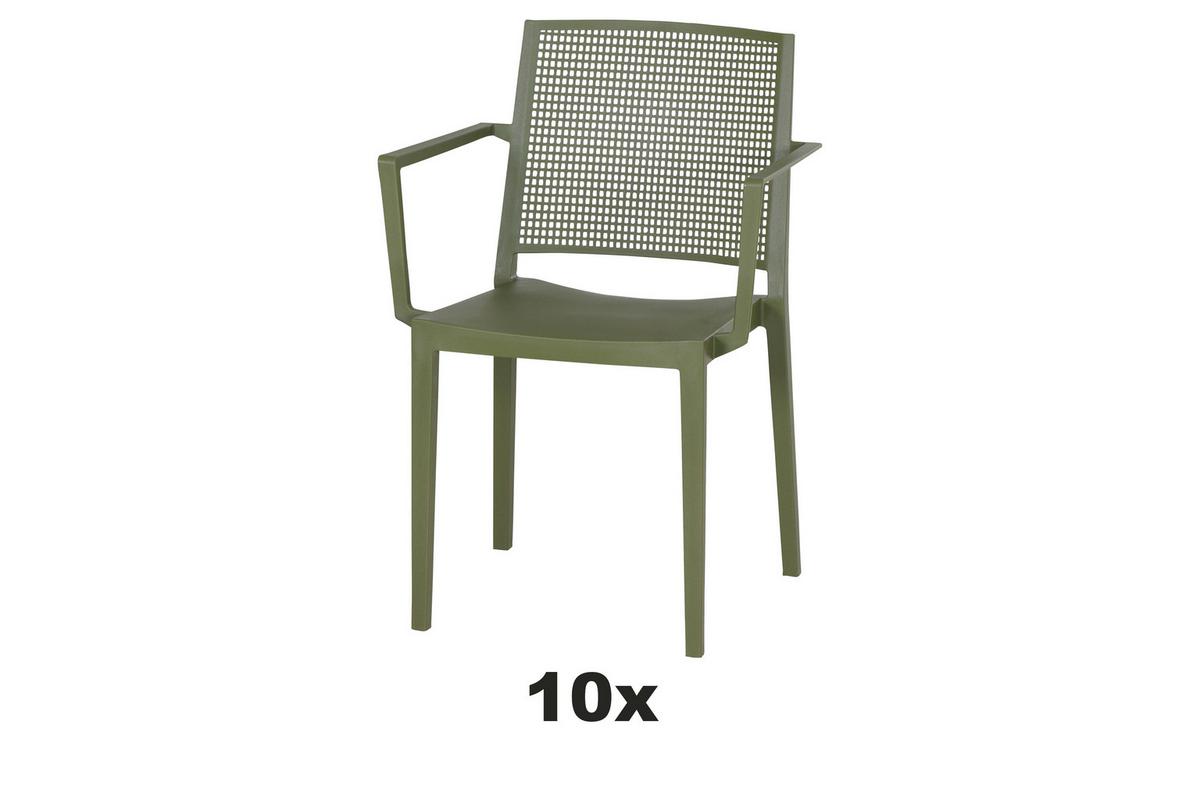 Gartensessel-Set T20374 - Grün, Basics, Kunststoff (57/80/56cm) - Siena Garden